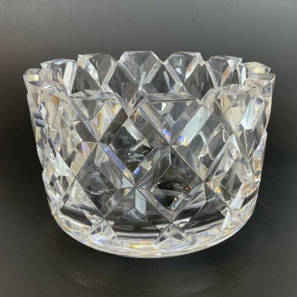 Orrefors Sofiero Medium Crystal Serving Bowl By Gunnar Cyrén - Picture 2 of 6
